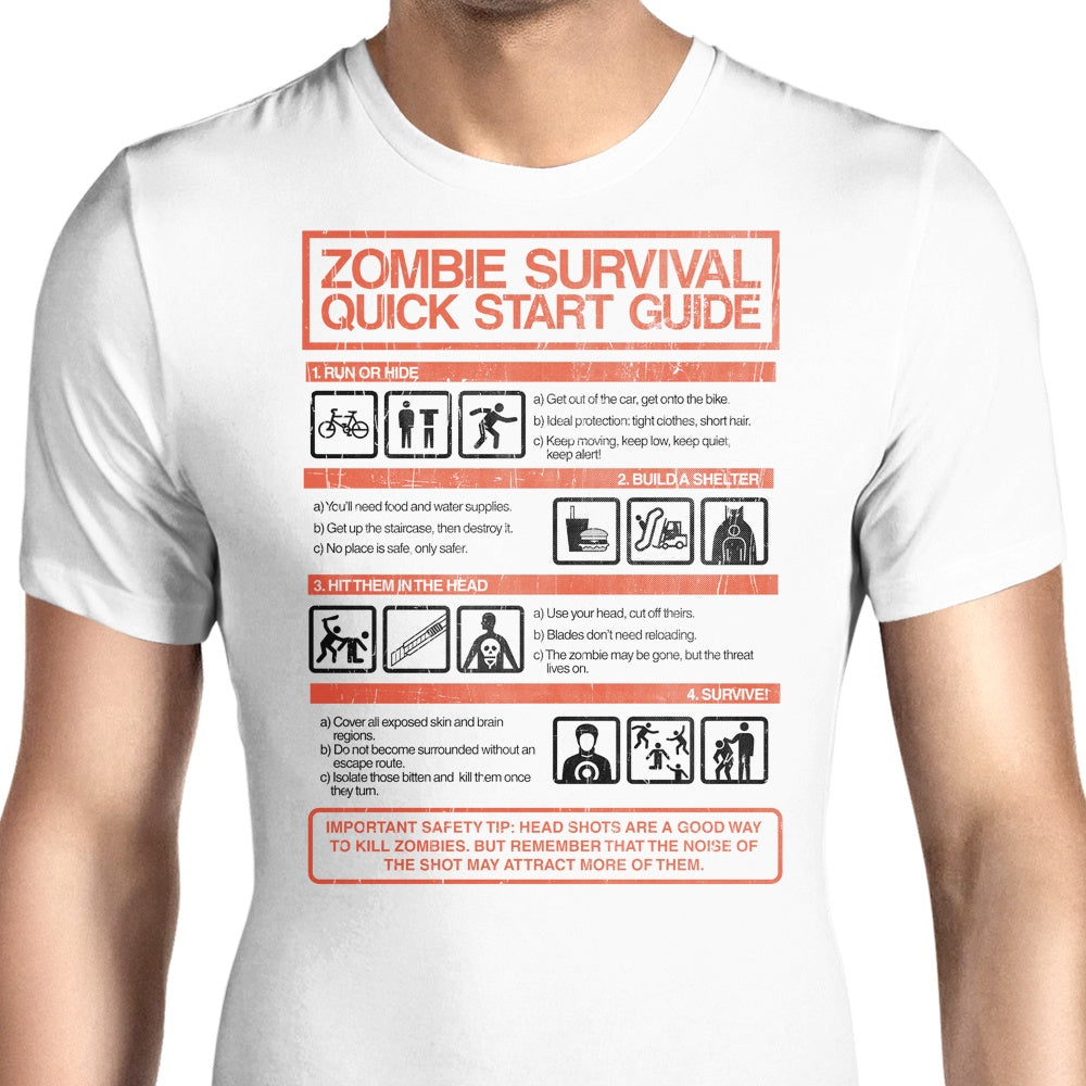 Zombie Survival Quick Start Guide (Alt) Men's Apparel - Adult & Kids T-Shirts, Sweatshirts & Hoodies apparel design preview 1