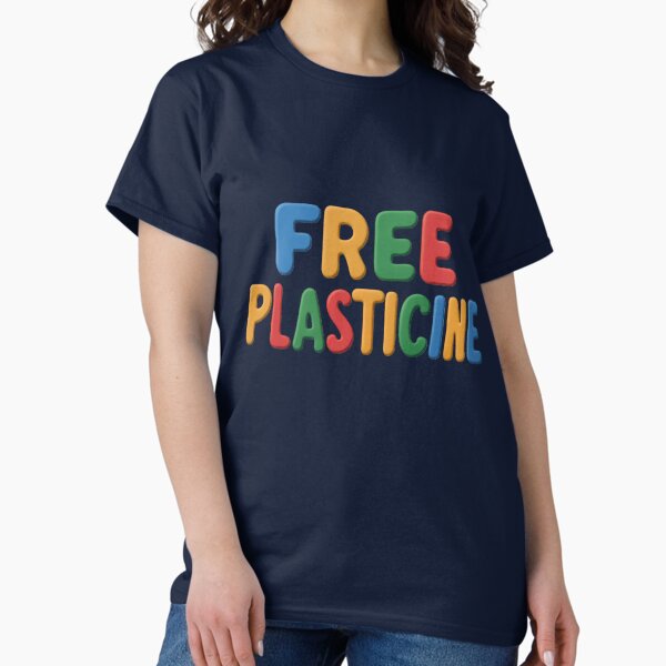 #FREEPLASTICINE Bold Clay-Inspired Statement Design - Adult & Kids T-Shirts, Sweatshirts & Hoodies apparel design preview 1