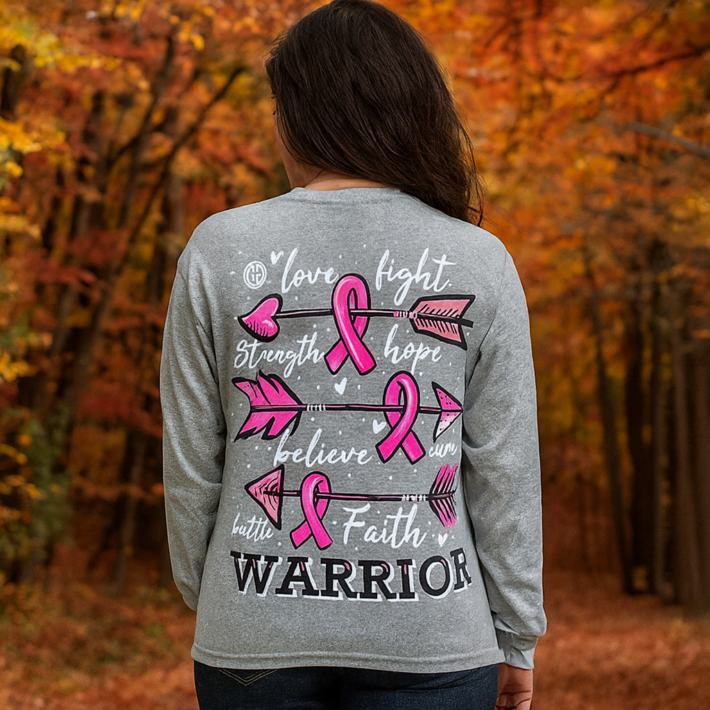 Girlie Girl Originals Breast Cancer Warrior Arrows - Adult & Kids T-Shirts, Sweatshirts & Hoodies apparel design preview 1