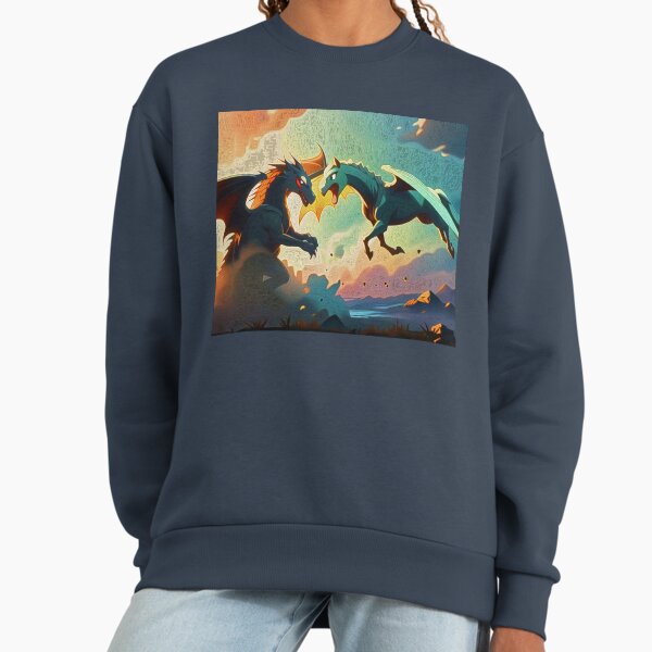 Dragon vs Pegasus Fantasy Art - Adult & Kids T-Shirts, Sweatshirts & Hoodies apparel design preview 1