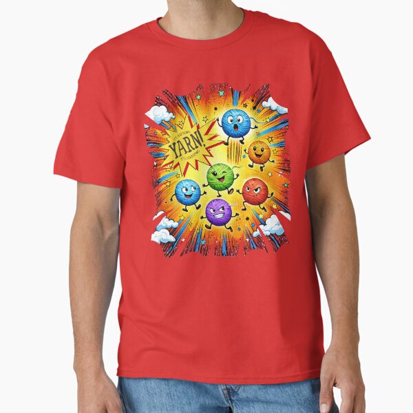 Awsome cartoon yarn explosion knitting knitter - Adult & Kids T-Shirts, Sweatshirts & Hoodies apparel design preview 1