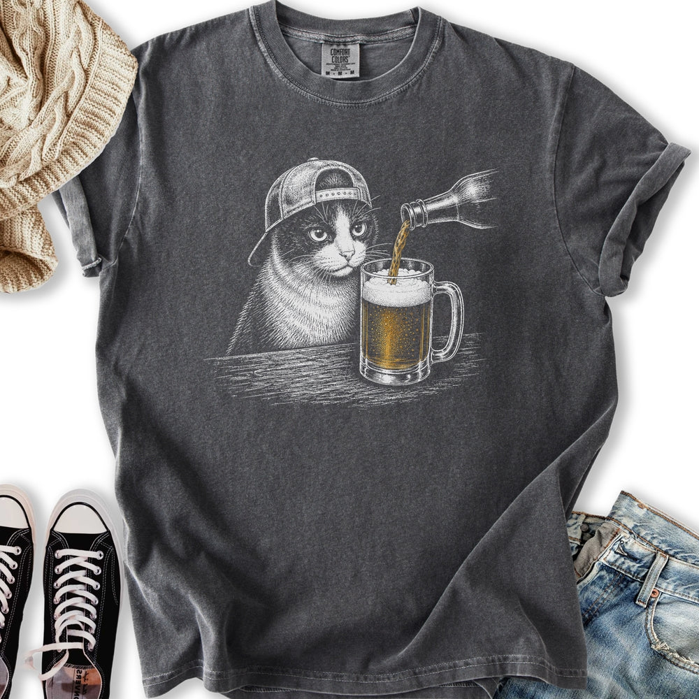 Beer Cat - Adult & Kids T-Shirts, Sweatshirts & Hoodies apparel design preview 1