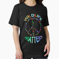 Colorful wildlife matters design of a peace sign with - Adult & Kids T-Shirts, Sweatshirts & Hoodies apparel design preview 1