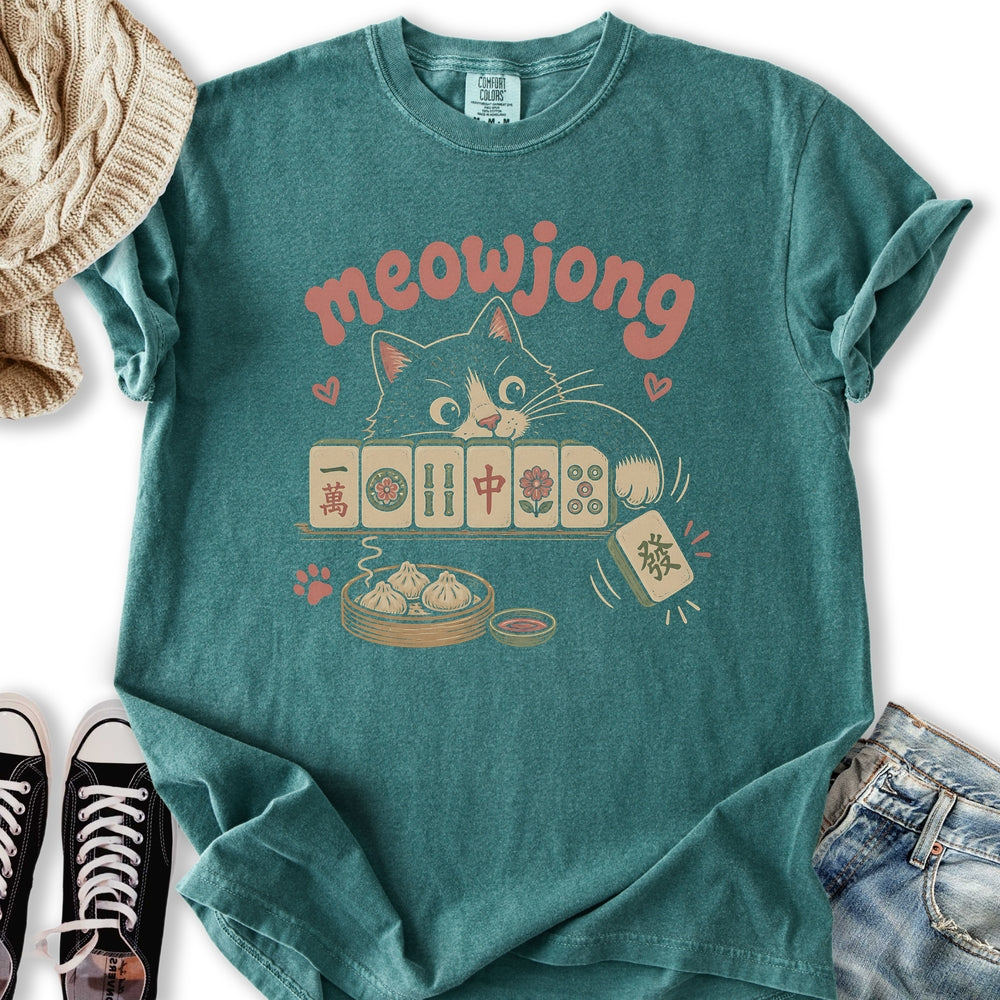 Meowjong Dumplings - Adult & Kids T-Shirts, Sweatshirts & Hoodies apparel design preview 2