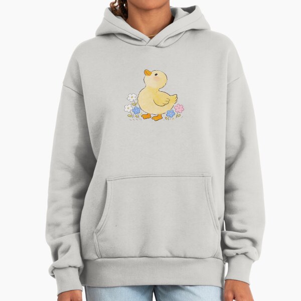 Cute yello duck with flowers - Adult & Kids T-Shirts, Sweatshirts & Hoodies apparel design preview 1