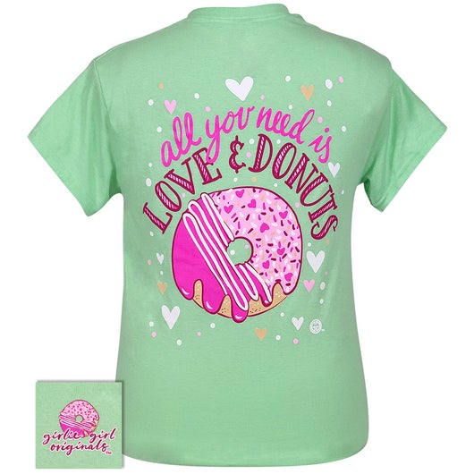 Girlie Girl Originals Love And Donuts - Adult & Kids T-Shirts, Sweatshirts & Hoodies apparel design preview 1