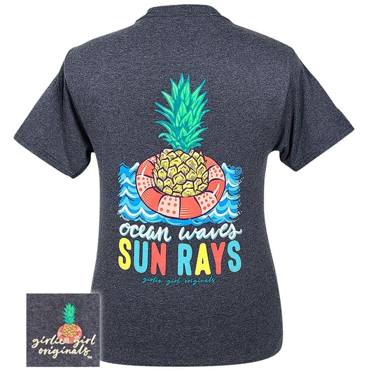Girlie Girl Originals Sun Rays Pineapple - Adult & Kids T-Shirts, Sweatshirts & Hoodies apparel design preview 1