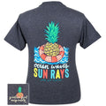 Girlie Girl Originals Sun Rays Pineapple - Adult & Kids T-Shirts, Sweatshirts & Hoodies apparel design preview 1