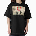 Soldiers Painting Peace Symbol On Wall Banksy - Adult & Kids T-Shirts, Sweatshirts & Hoodies apparel design preview 1