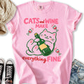 Cats and Wine - Adult & Kids T-Shirts, Sweatshirts & Hoodies apparel design preview 1