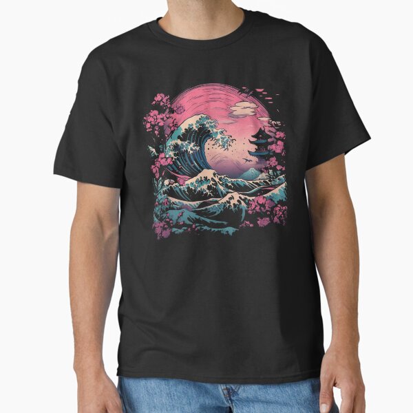 Synthwave Traditional Japanese Wave - Adult & Kids T-Shirts, Sweatshirts & Hoodies apparel design preview 1