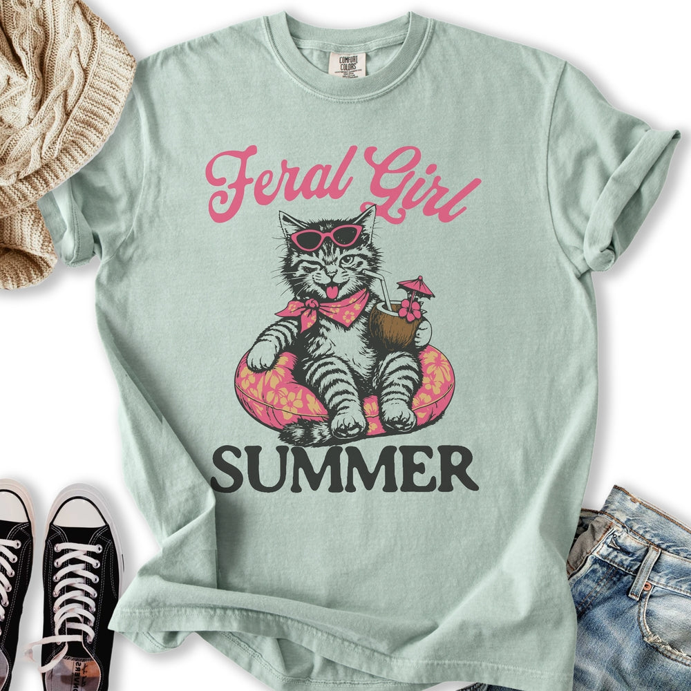 Feral Girl Summer - Adult & Kids T-Shirts, Sweatshirts & Hoodies apparel design preview 2