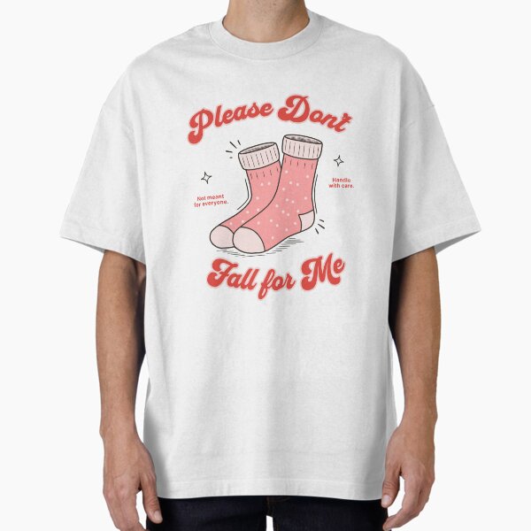 Please Don't Fall For Me Cute Pink Socks Valentine - Adult & Kids T-Shirts, Sweatshirts & Hoodies apparel design preview 1