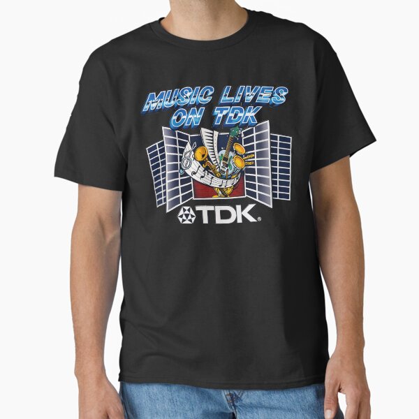 TDK Music Lives On Retro Vintage Cassette Tape Audio - Adult & Kids T-Shirts, Sweatshirts & Hoodies apparel design preview 1