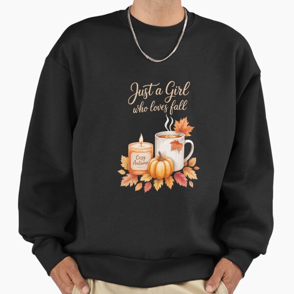 Just A Girl Who Loves Fall Pumpkin Cozy Autumn - Adult & Kids T-Shirts, Sweatshirts & Hoodies apparel design preview 1