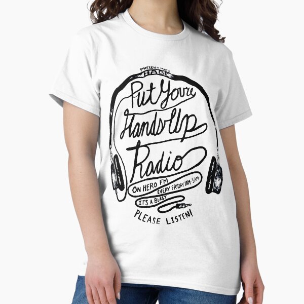 Men Women Put Your Hands Up Radio Present Mic Cute - Adult & Kids T-Shirts, Sweatshirts & Hoodies apparel design preview 1