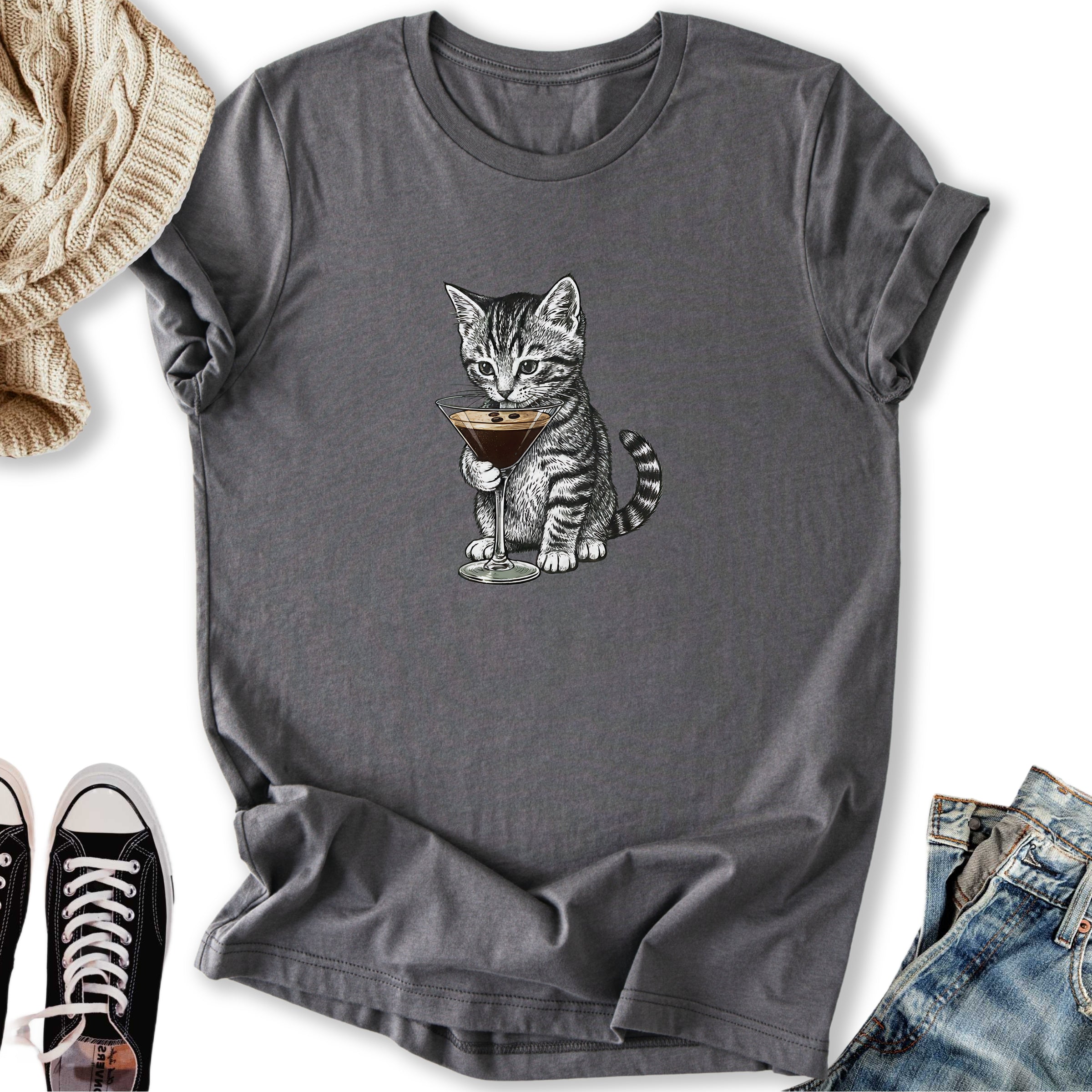 Kitten Espresso Martini - Adult & Kids T-Shirts, Sweatshirts & Hoodies apparel design preview 1