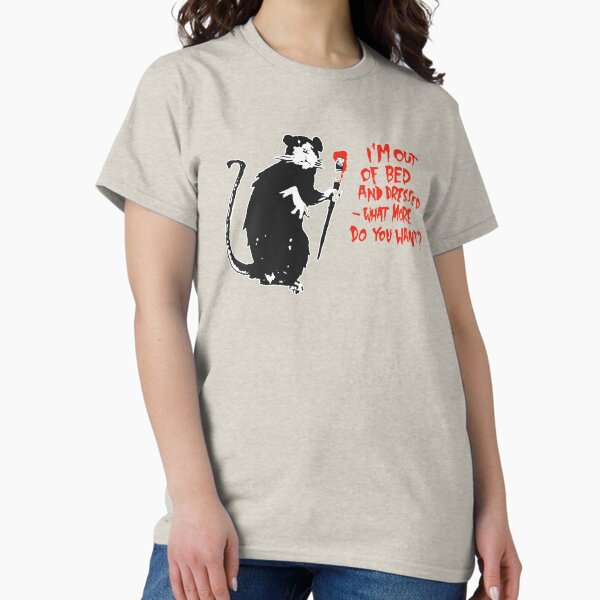 BANKSY Out Of Bed Rat - Adult & Kids T-Shirts, Sweatshirts & Hoodies apparel design preview 1