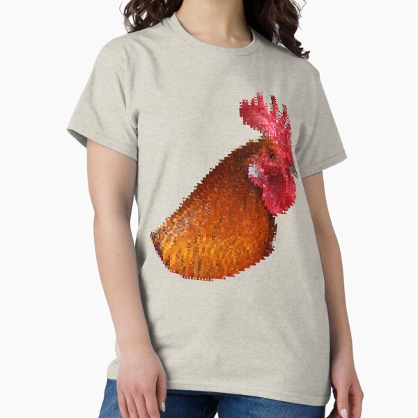 Pixelated styled chicken profile - Adult & Kids T-Shirts, Sweatshirts & Hoodies apparel design preview 1