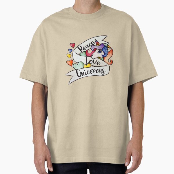 Peace Love Unicorns - Adult & Kids T-Shirts, Sweatshirts & Hoodies apparel design preview 1