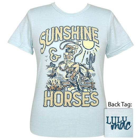 Girlie Girl Lulu Mac Sunshine Horses Cowgirl Canvas - Adult & Kids T-Shirts, Sweatshirts & Hoodies apparel design preview 1