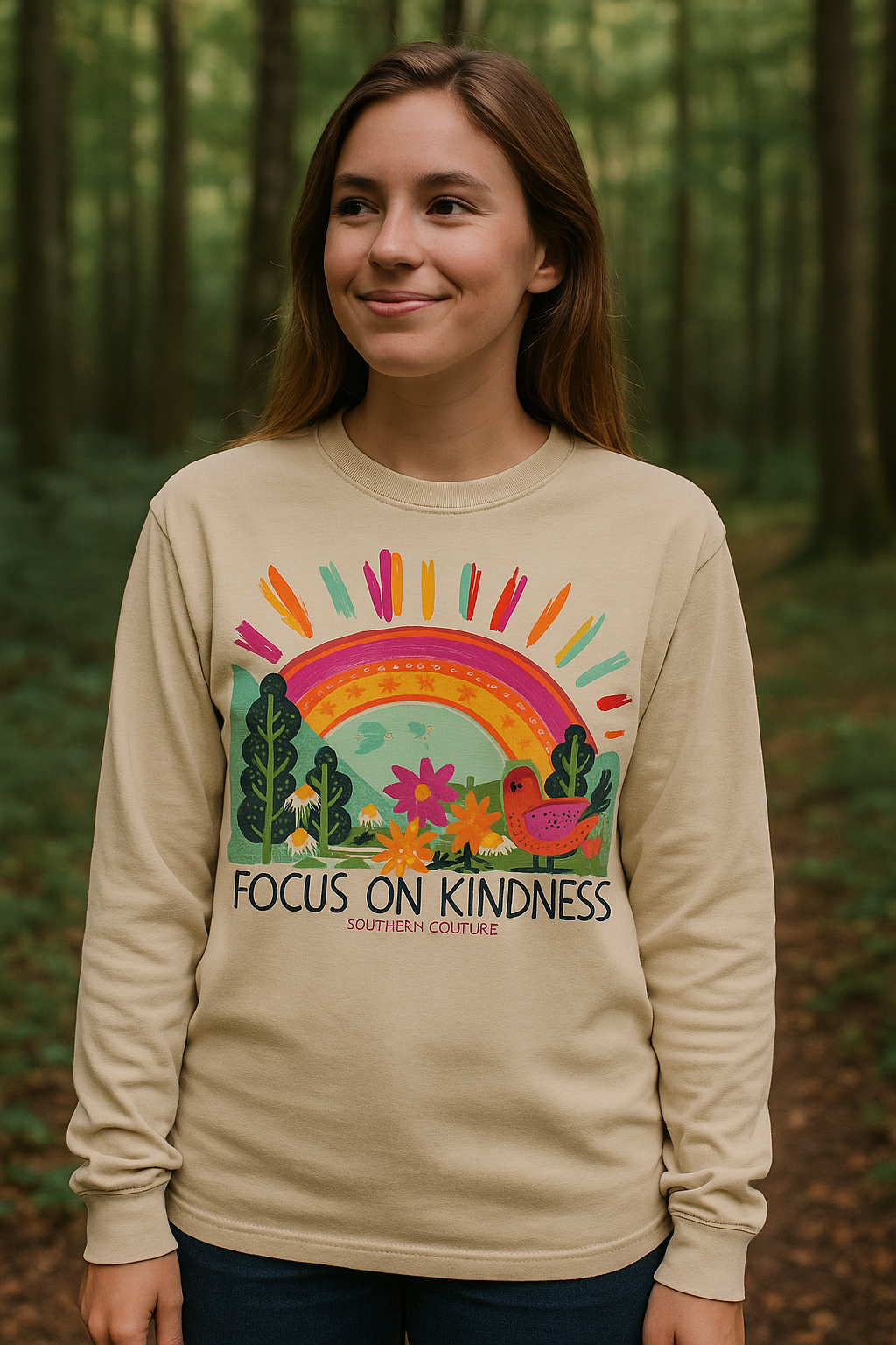 Southern Couture Focus On Kindness Comfort Colors - Adult & Kids T-Shirts, Sweatshirts & Hoodies apparel design preview 1