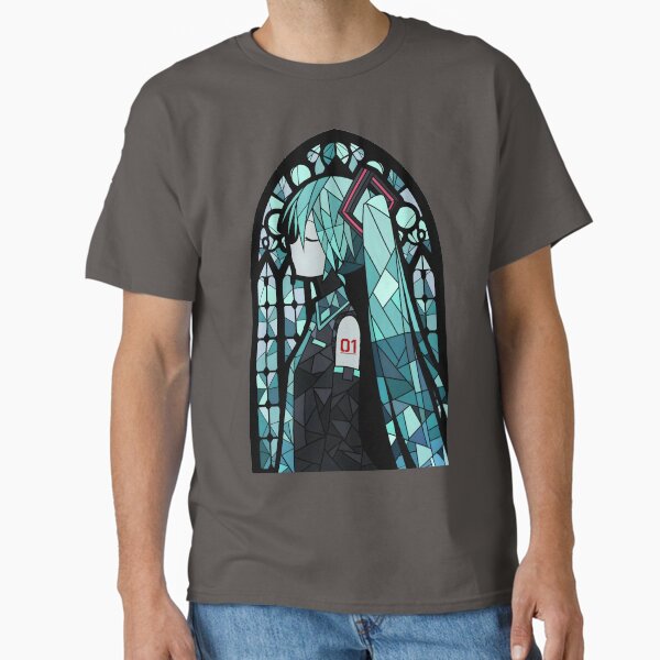 Stained Glass Hatsune Miku - Adult & Kids T-Shirts, Sweatshirts & Hoodies apparel design preview 1