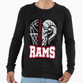 Rams Basketball Black Lightweight - Adult & Kids T-Shirts, Sweatshirts & Hoodies apparel design preview 1