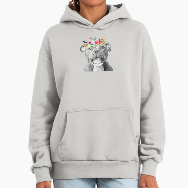 Staffordshire Bull Terrier Floral Crown - Adult & Kids T-Shirts, Sweatshirts & Hoodies apparel design preview 1
