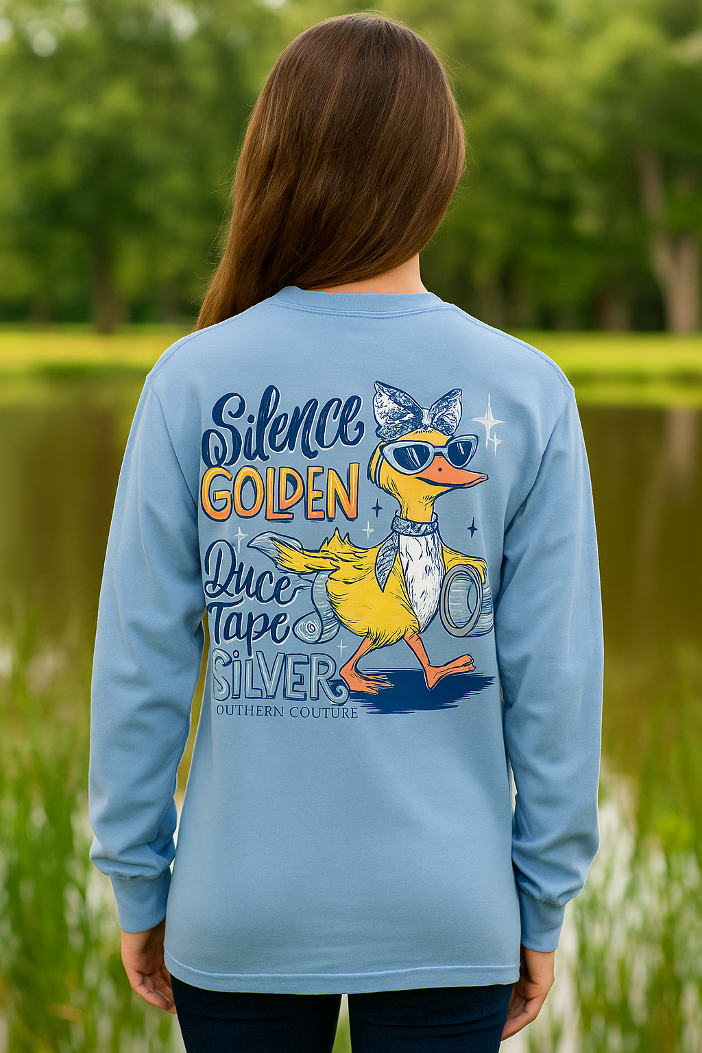 Southern Couture Classic Silence Is Golden Duck - Adult & Kids T-Shirts, Sweatshirts & Hoodies apparel design preview 1