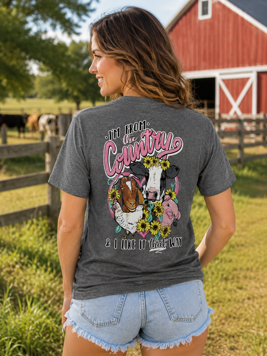 Girlie Girl Originals Preppy From The Country Farm - Adult & Kids T-Shirts, Sweatshirts & Hoodies apparel design preview 1