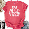 Meow Repeat - Adult & Kids T-Shirts, Sweatshirts & Hoodies apparel design preview 1