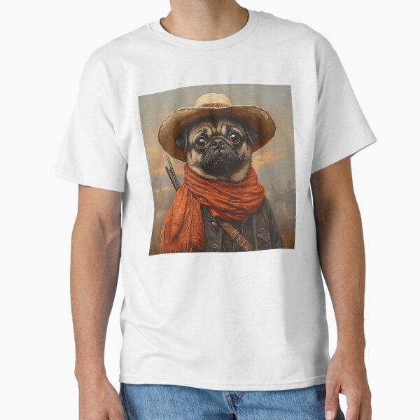 Mexican Cowboy Pug Western Country Stylish Animal Art - Adult & Kids T-Shirts, Sweatshirts & Hoodies apparel design preview 1