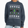 Black Labrador Happy Christmas Sweater Pattern - Adult & Kids T-Shirts, Sweatshirts & Hoodies apparel design preview 1