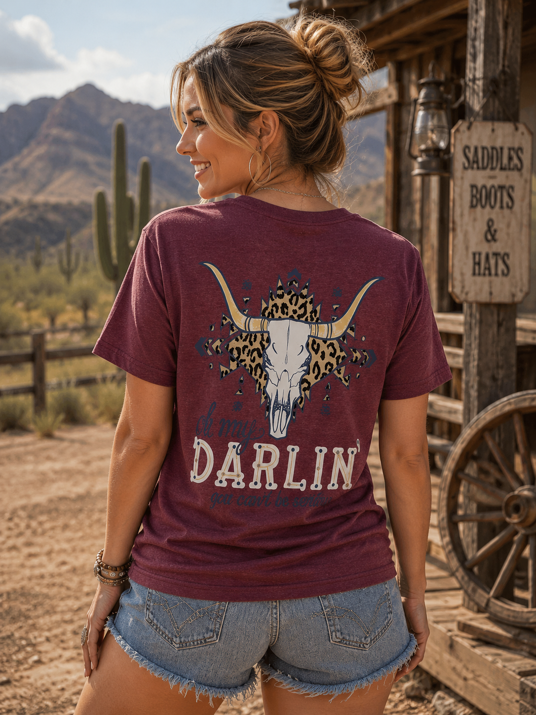Girlie Girl Originals Preppy Darlin Skull Leopard - Adult & Kids T-Shirts, Sweatshirts & Hoodies apparel design preview 1
