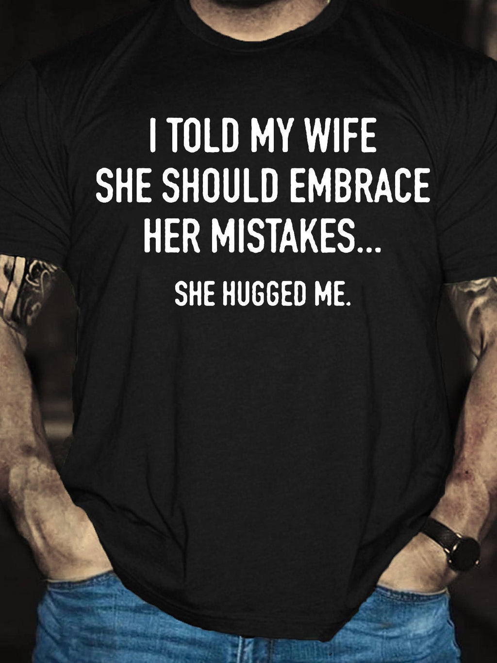I TOLD MY WIFE Print Men Slogan - Adult & Kids T-Shirts, Sweatshirts & Hoodies apparel design preview 2