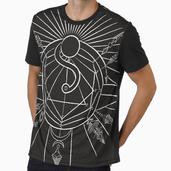 Zen hurdy-gurdy mandala white pattern Graphic - Adult & Kids T-Shirts, Sweatshirts & Hoodies apparel design preview 1