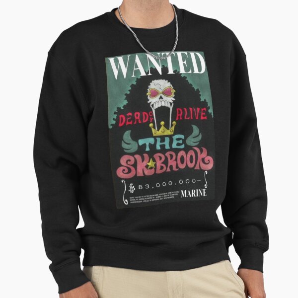 One Piece Brook Current Wanted Poster - Adult & Kids T-Shirts, Sweatshirts & Hoodies apparel design preview 1