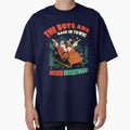 The Boys Are Back In Town Santa And Jesus Ride With - Adult & Kids T-Shirts, Sweatshirts & Hoodies apparel design preview 1