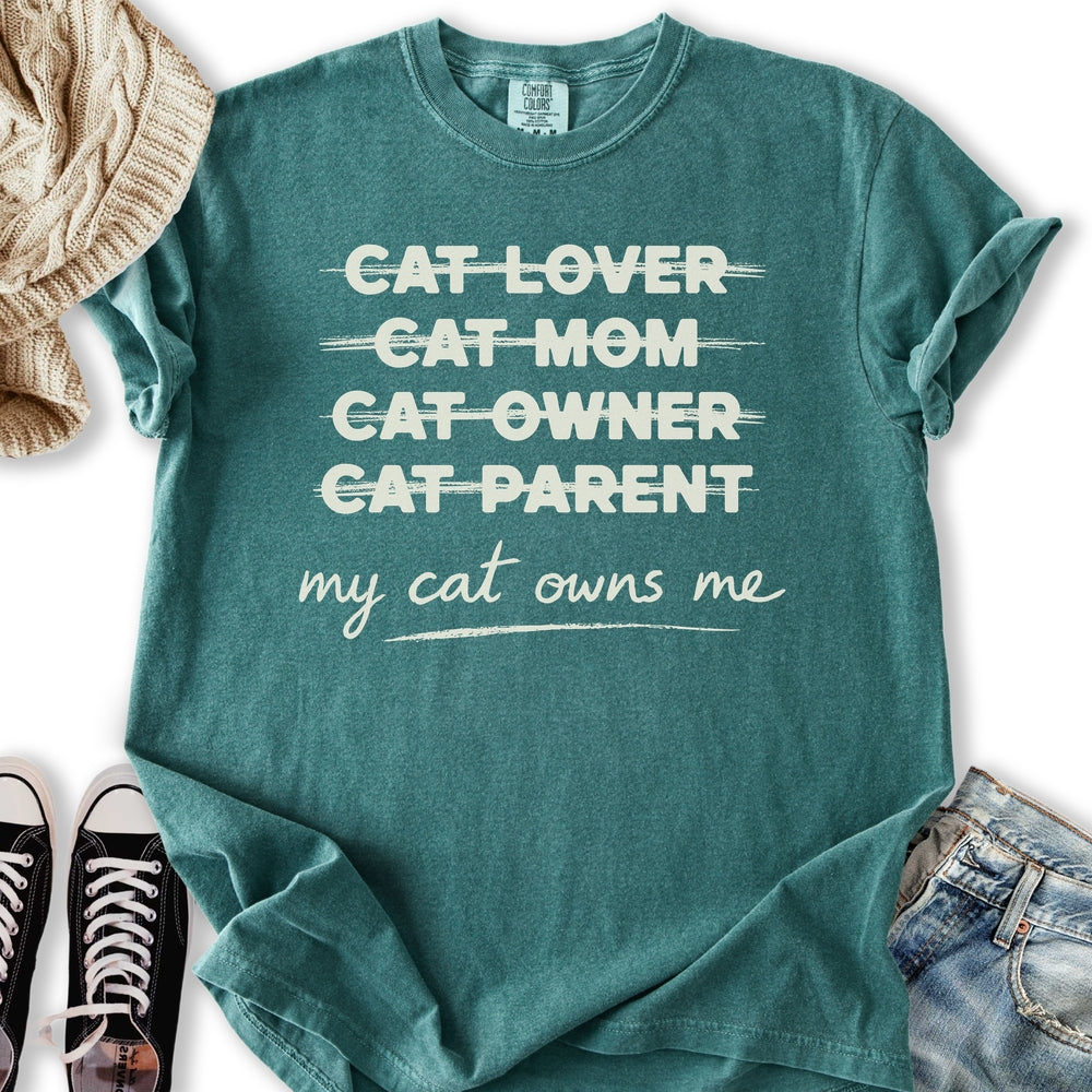 My Cat Owns Me Truth - Adult & Kids T-Shirts, Sweatshirts & Hoodies apparel design preview 2