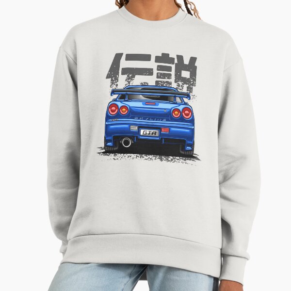 Monster Skyline GTR R34 (Paradise Blue) - Adult & Kids T-Shirts, Sweatshirts & Hoodies apparel design preview 1