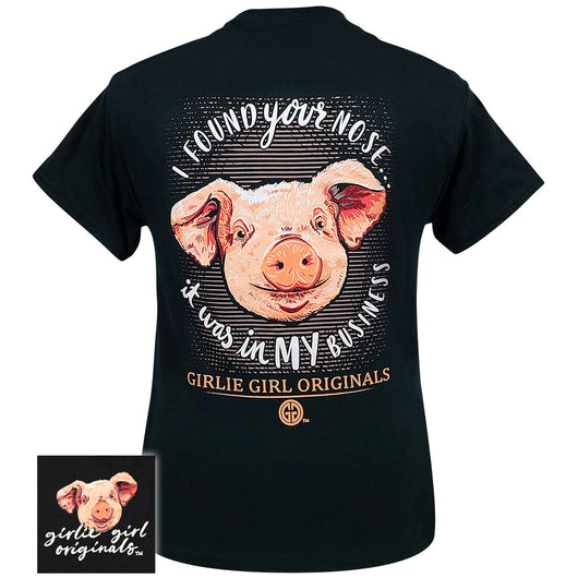 Girlie Girl Originals Nose Business Pig - Adult & Kids T-Shirts, Sweatshirts & Hoodies apparel design preview 1