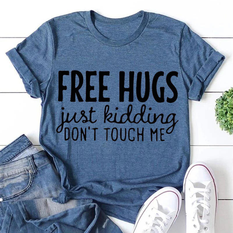 Free Hugs Fashion Letter Print Women Slogan - Adult & Kids T-Shirts, Sweatshirts & Hoodies apparel design preview 3