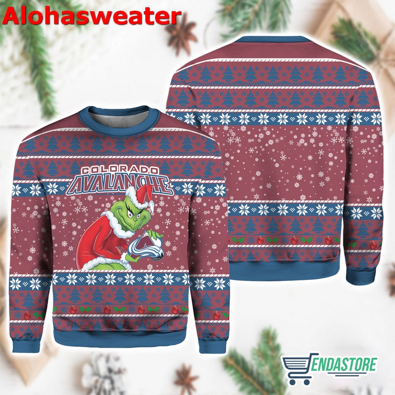 Aalanche Hockey Grnch Ugly Christmas Sweater product image 3