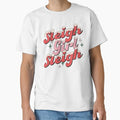 Sleigh girl, cute retro vintage christmas print - Adult & Kids T-Shirts, Sweatshirts & Hoodies apparel design preview 1