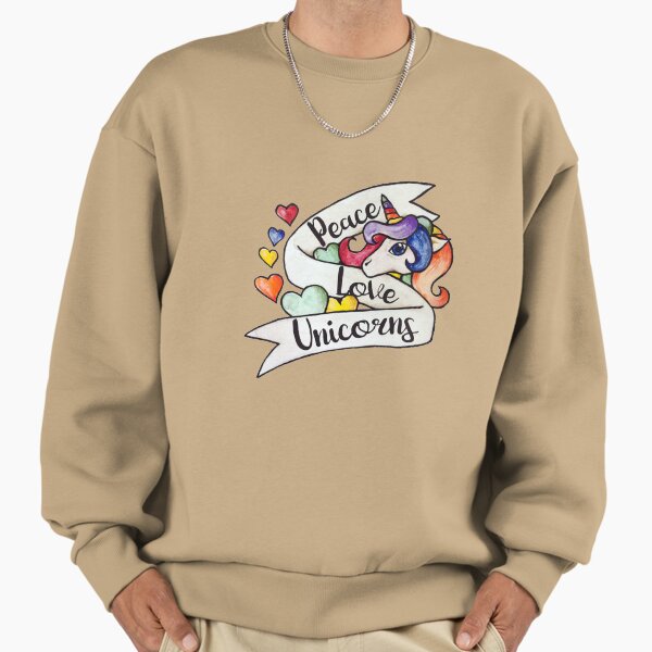 Peace Love Unicorns - Adult & Kids T-Shirts, Sweatshirts & Hoodies apparel design preview 1