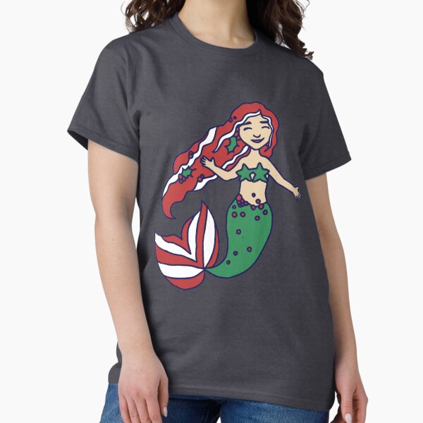 Christmas Mermaid - Adult & Kids T-Shirts, Sweatshirts & Hoodies apparel design preview 1