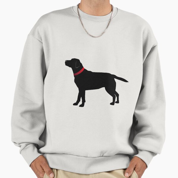 Black Labrador with Red Collar - Adult & Kids T-Shirts, Sweatshirts & Hoodies apparel design preview 1