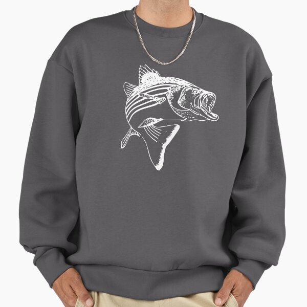 Striped Bass White - Adult & Kids T-Shirts, Sweatshirts & Hoodies apparel design preview 1