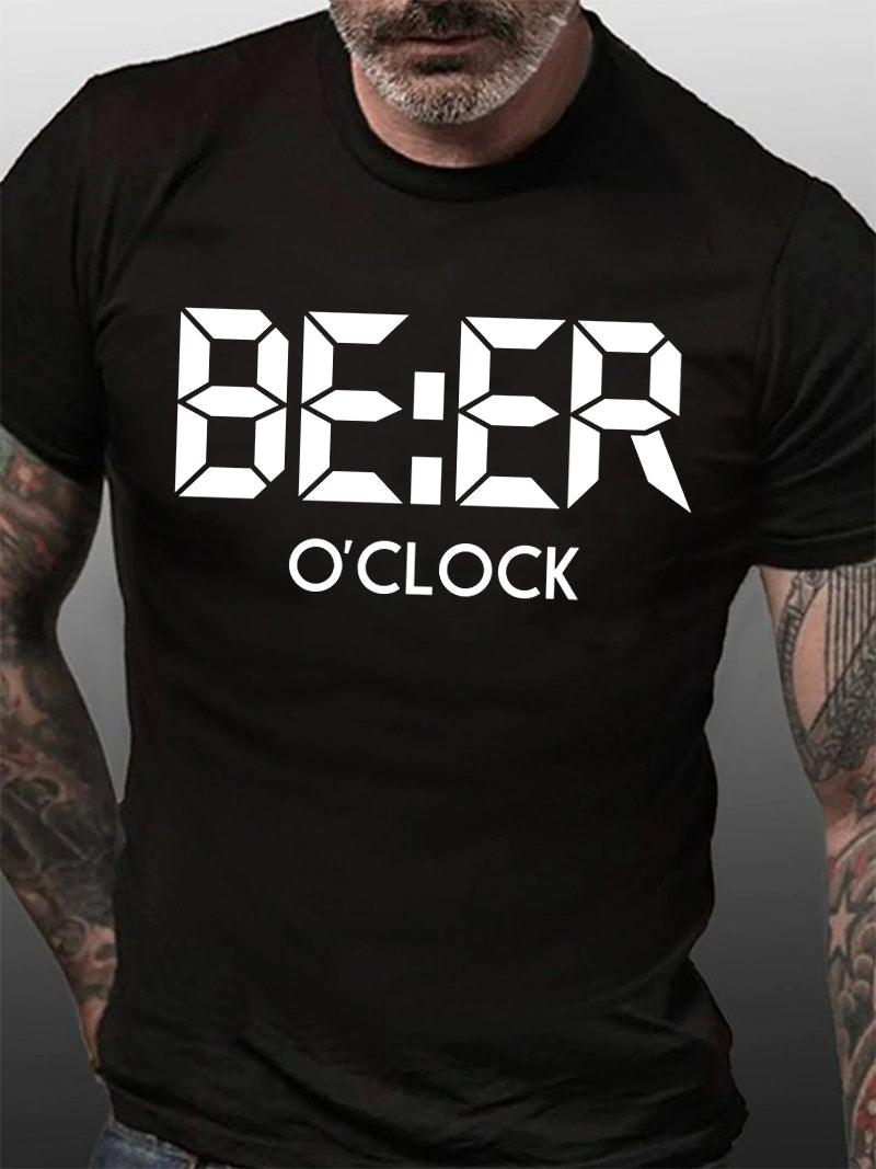 Beer O'Clock Print Men Slogan - Adult & Kids T-Shirts, Sweatshirts & Hoodies apparel design preview 4